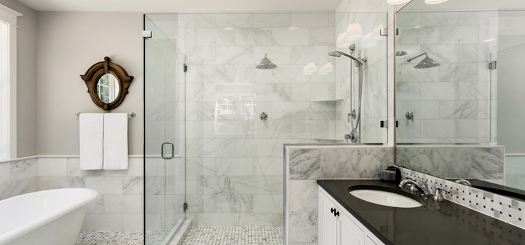 bathroom shower door installation in El Dorado Hills